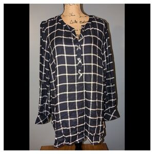 Talbot's popover Blouse 2xl
